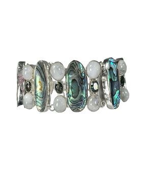 Abalone Moonstone 925 Large Gemstone Bracelet ONLY
